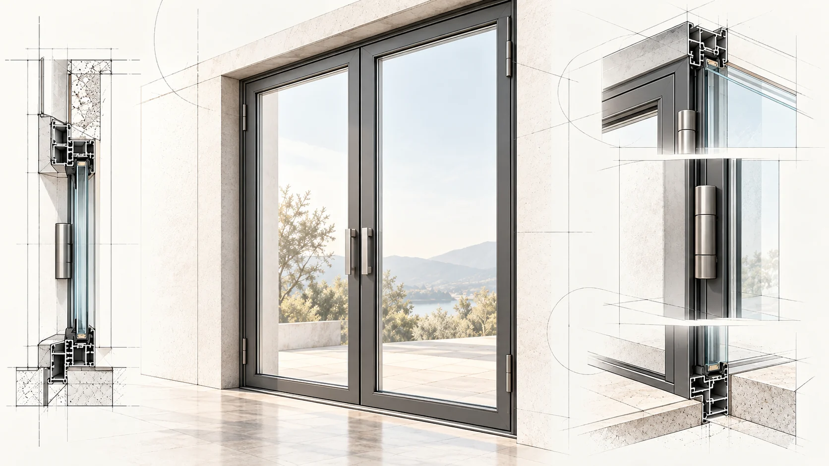 Windows and doors system illustration